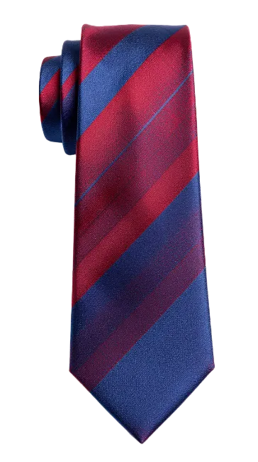 Red and Blue Striped Necktie
