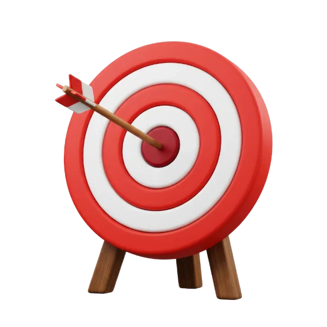 Red and White Target with Arrow