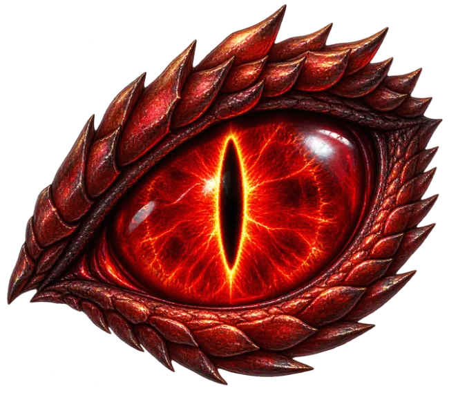 Red Dragon Eye Illustration