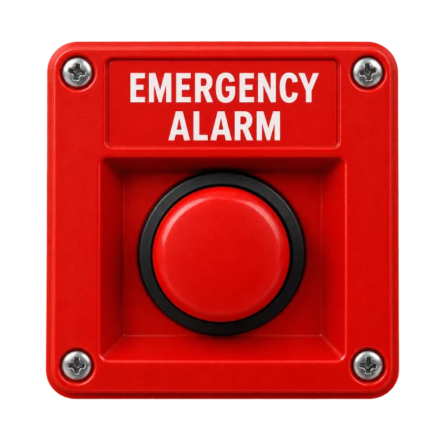 Red Emergency Alarm Button