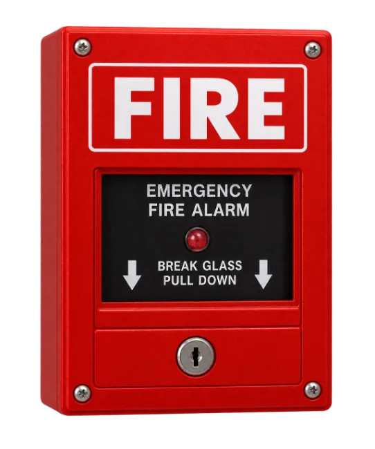 Red Emergency Fire Alarm Station Box