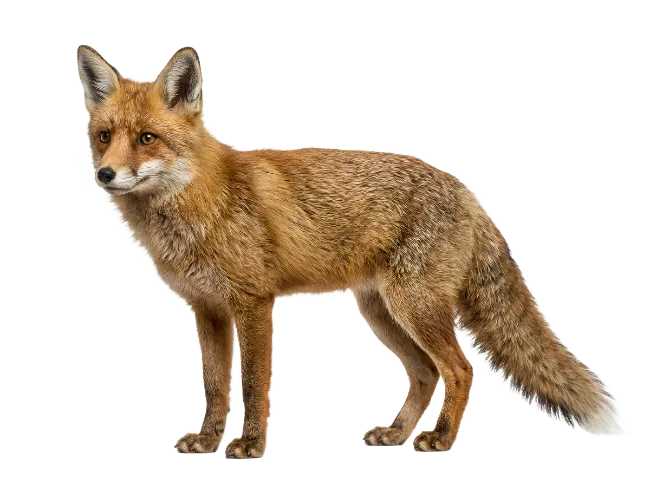 Red Fox Standing Profile