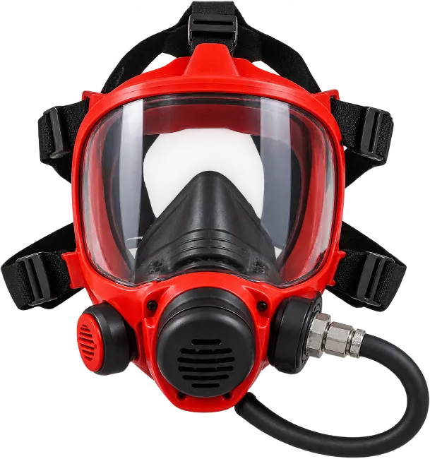 Red Full Face Respirator Mask