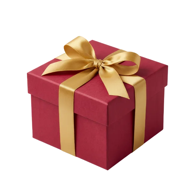 Red Gift Box with Gold Ribbon