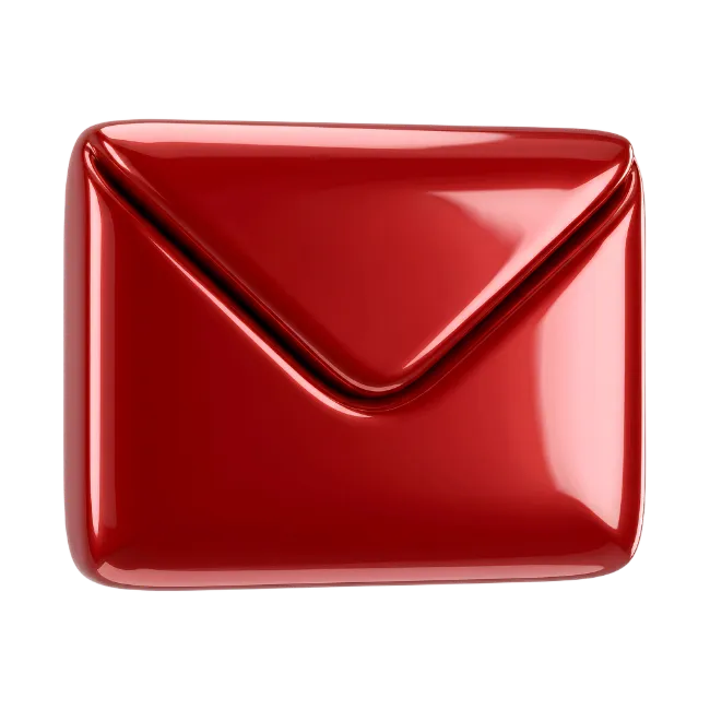 Red gloss envelope icon