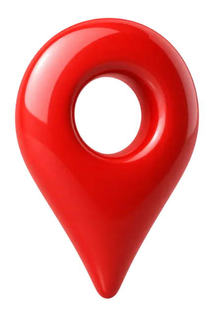 Red Glossy Map Pin Location Marker Icon