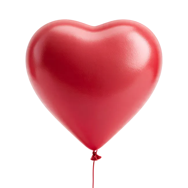 Red Heart Shaped Balloon