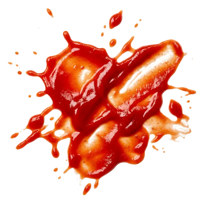 Red Ketchup Splatter and Smear
