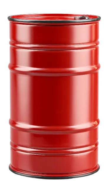 Red Metal Industrial Barrel