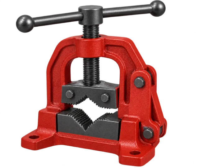 Red Metal Pipe Vise Tool