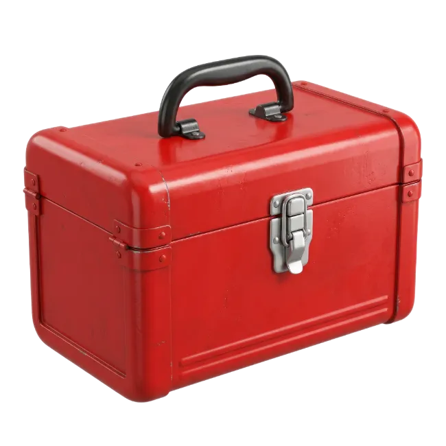 Red Metal Tool Box