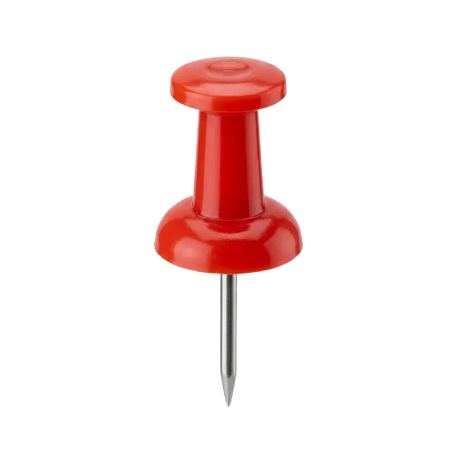 Red Plastic Push Pin