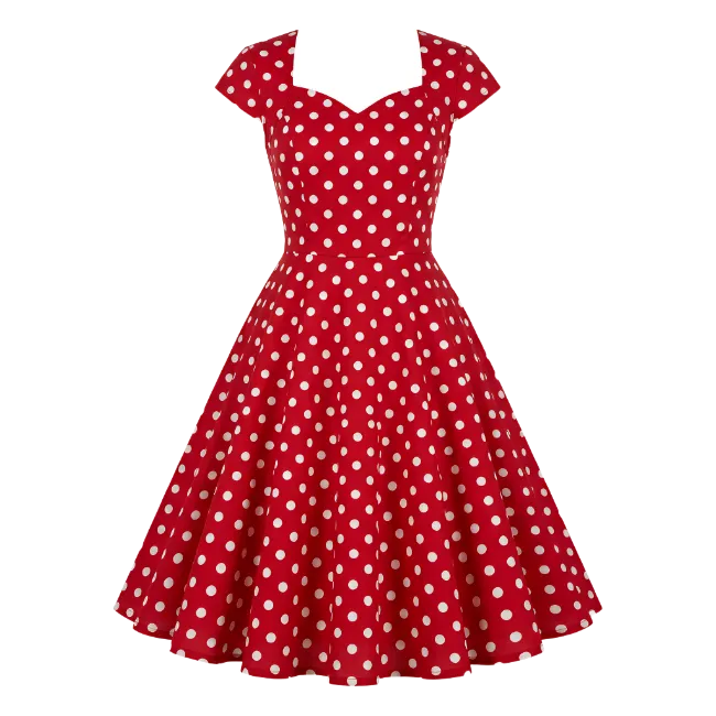 Red Polka Dot Vintage Dress