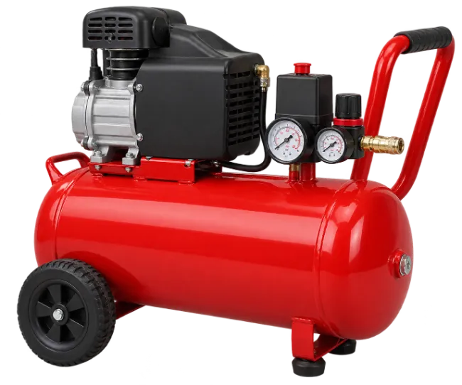 Red Portable Air Compressor with Tank and Wheels
