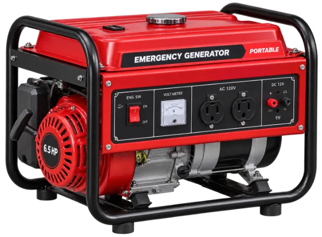 Red Portable Emergency Generator