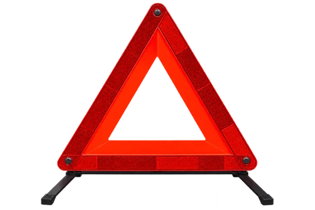 Red Reflective Emergency Triangle Warning Sign