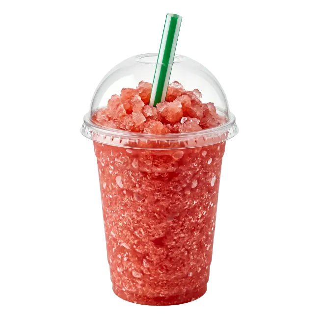 Red Slushie in Plastic Cup