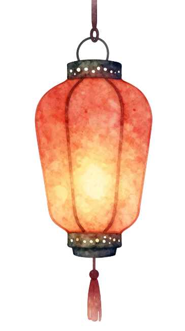 Red Watercolor Chinese Lantern
