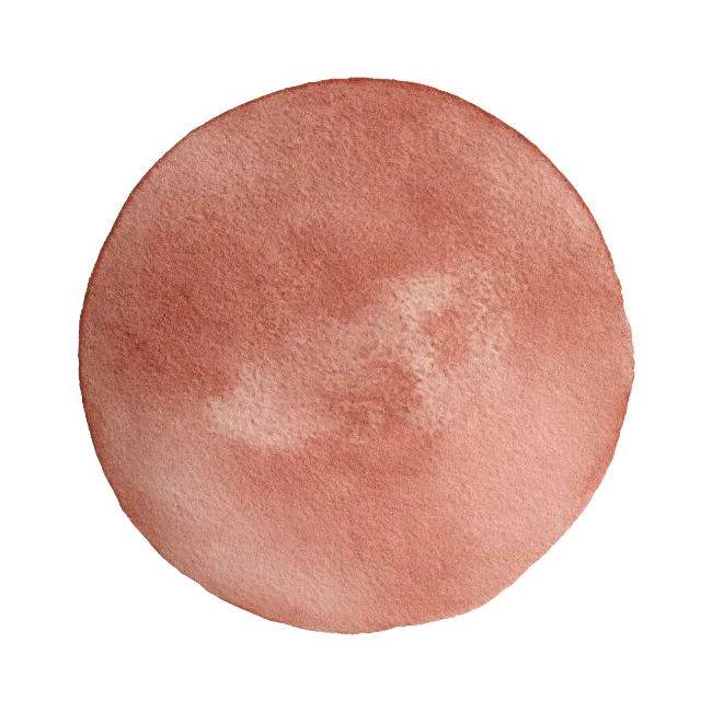 Red Watercolor Circle Brush Stroke