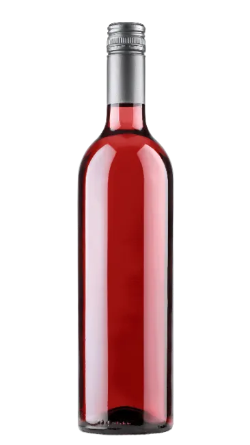 Red Wine Bottle with Silver Cap