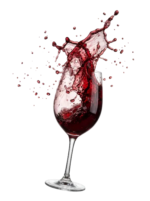 Red Wine Splashing in a Glass