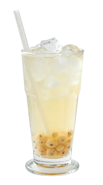 Refreshing Bubble Tea in Glass Cup