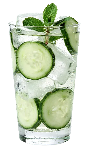 Refreshing Cucumber Mint Water Drink in Glass