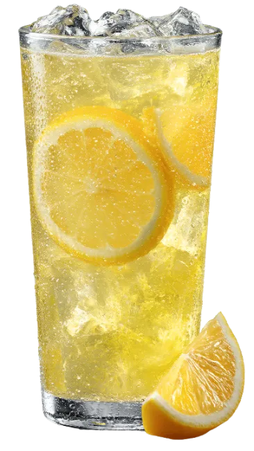 Refreshing Iced Lemonade Glass with Lemon Slices