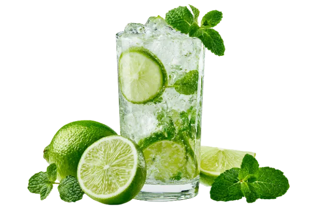 Refreshing Mojito Cocktail with Fresh Lime and Mint