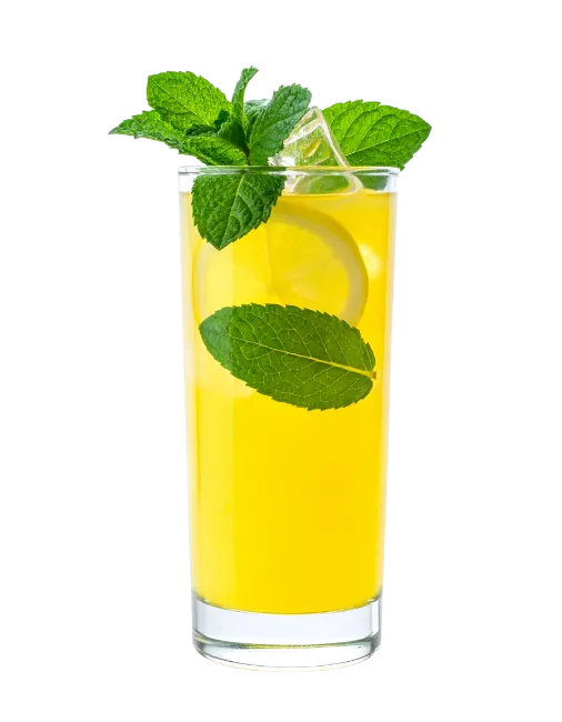Refreshing Yellow Cocktail with Mint and Lemon