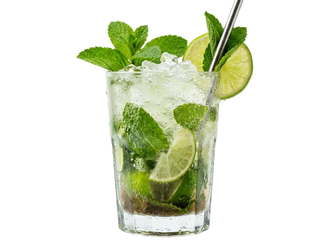Refreshingly Cool Mojito Cocktail with Fresh Mint and Lime
