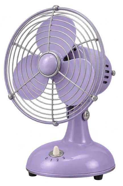 Retro Purple Electric Desk Fan