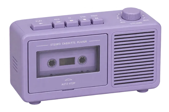 Retro Purple Stereo Cassette Player