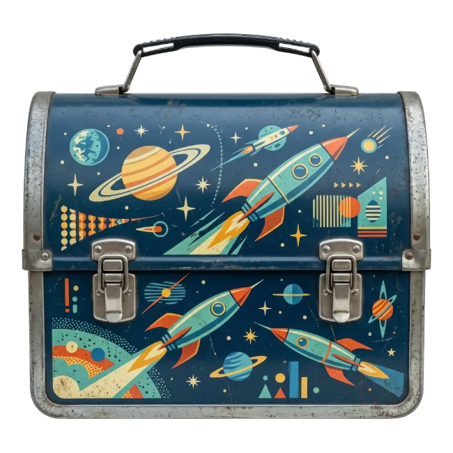 Retro Space Metal Lunch Box