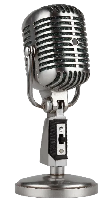 Retro Vintage Silver Microphone