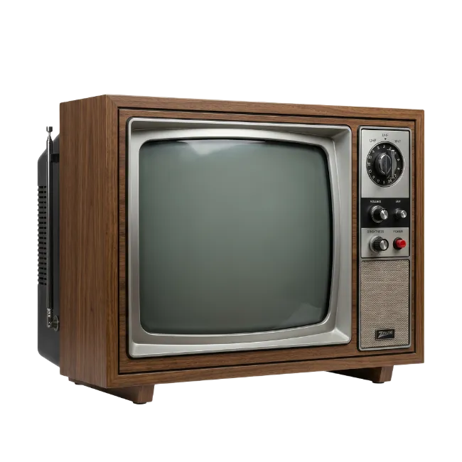Retro Wooden Television Set