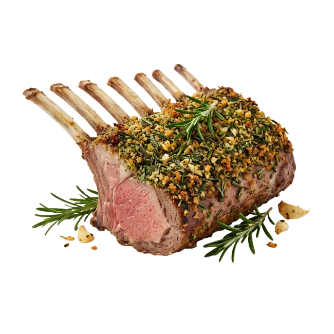 Roasted rack of lamb with herb crust