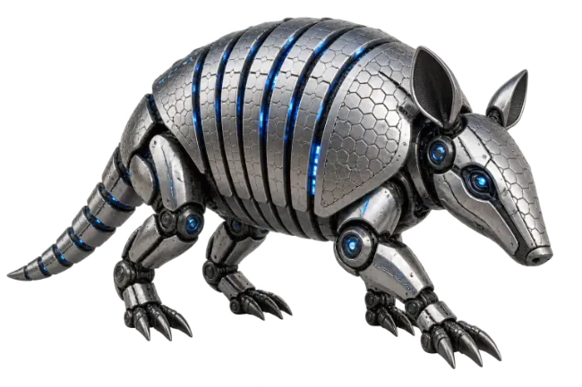 Robotic Armadillo Cybernetic Animal Figure