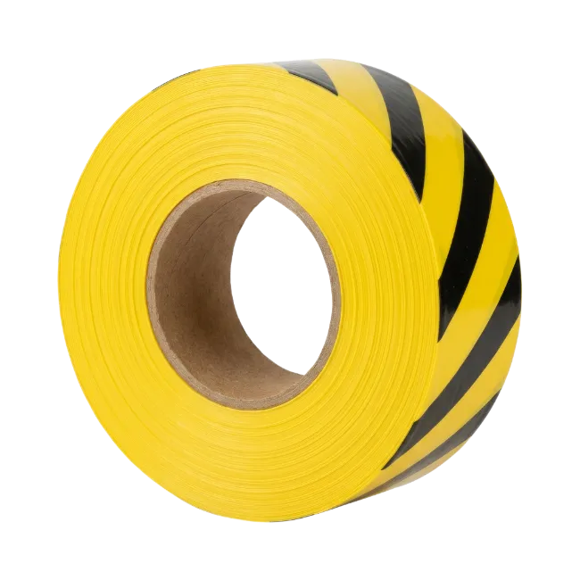 Roll of yellow and black warning tape