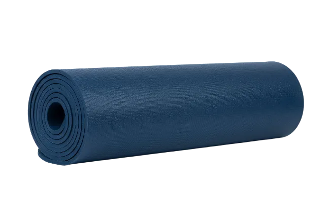 Rolled Blue Yoga Mat