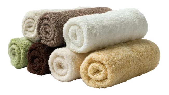 Rolled Cotton Towels Stacked