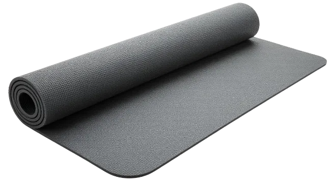 Rolled Grey Yoga Mat