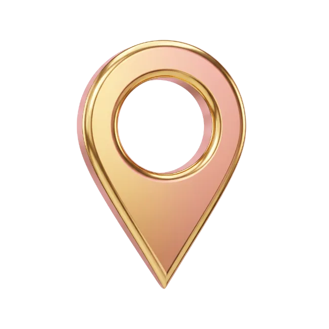 Rose Gold Map Pin Icon