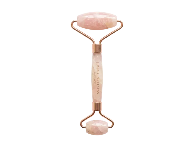 Rose Quartz Facial Roller for Skincare