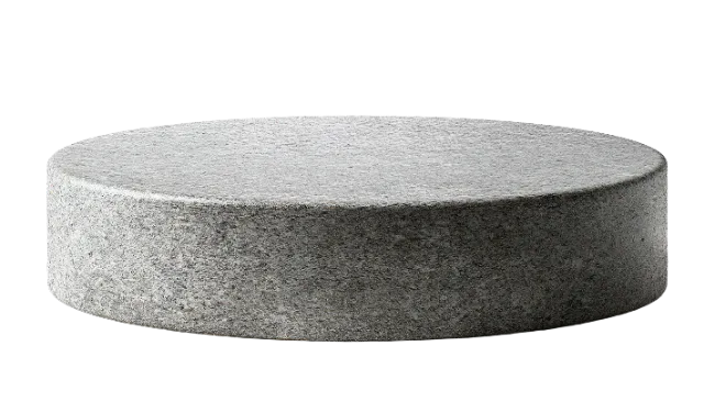 Round Grey Stone Display Podium