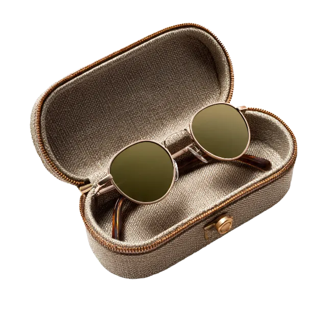 Round Sunglasses in Hard Case