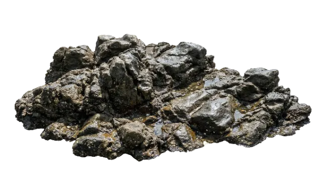 Rugged Natural Coastal Rock Formation
