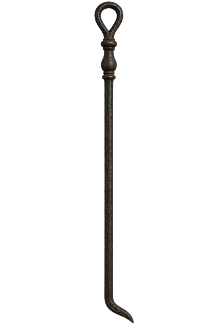 Rustic Cast Iron Fireplace Poker Tool
