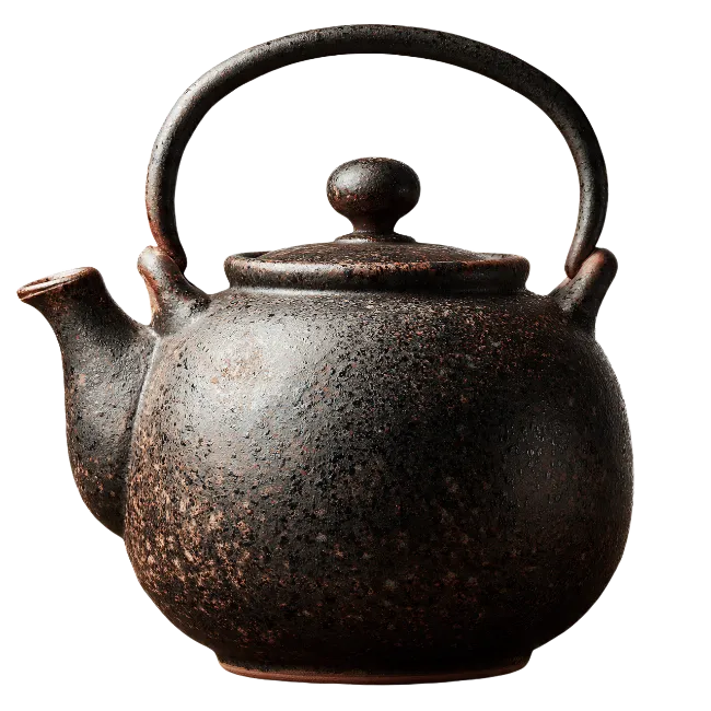 Rustic Cast Iron Teapot With Loop Handle