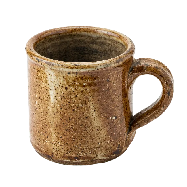 Rustic Ceramic Coffee Mug Isolated
